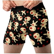 RANDOM STOCK APPAREL Halloween Underwear for Men Voodoo Doll Horror Boxer Briefs Novelty Gift