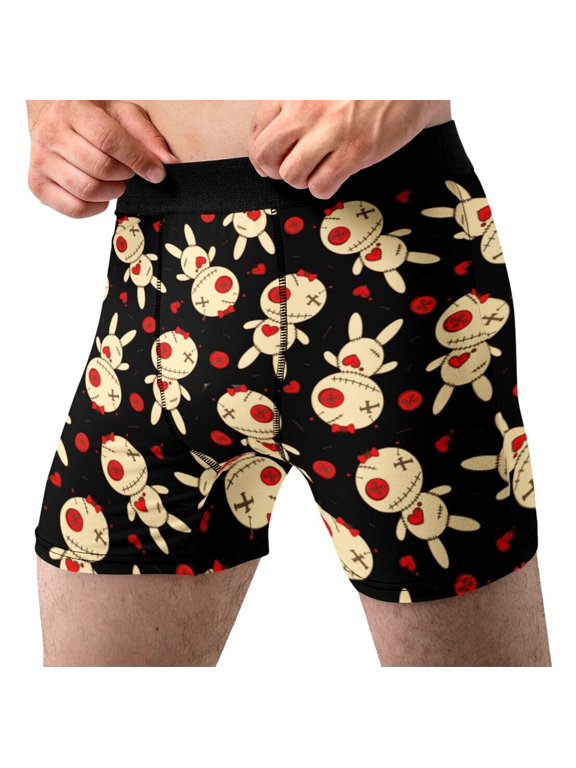 Halloween Underwear for Men Voodoo Doll Horror Boxer Briefs Novelty Gift