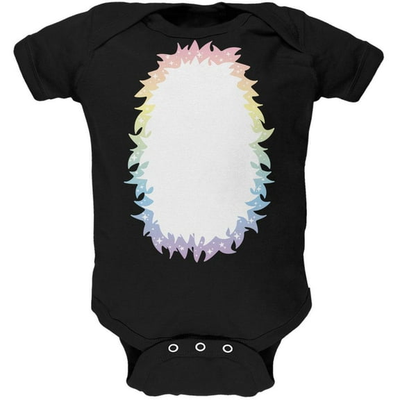 Halloween Unicorn Costume Rainbow Pony Soft Baby One Piece Black 3 Month