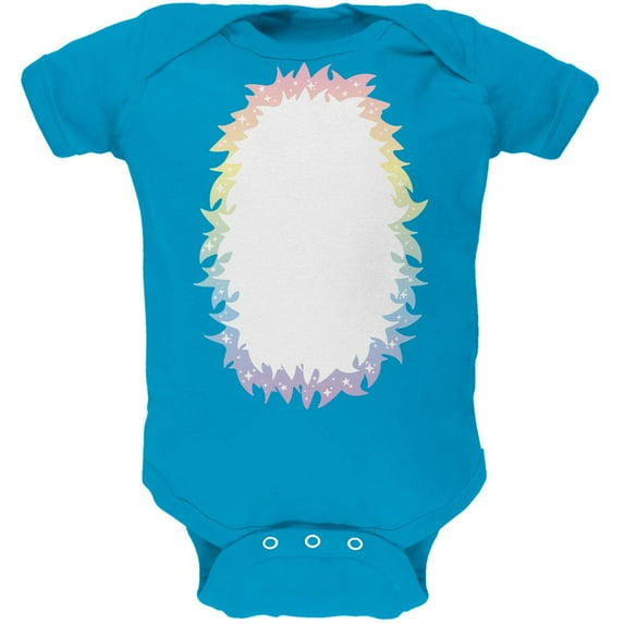 Halloween Unicorn Costume Rainbow Pony Soft Baby One Piece Turquoise 24 Month