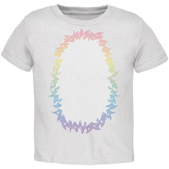 Halloween Unicorn Costume Rainbow Pony Toddler T Shirt White 4T