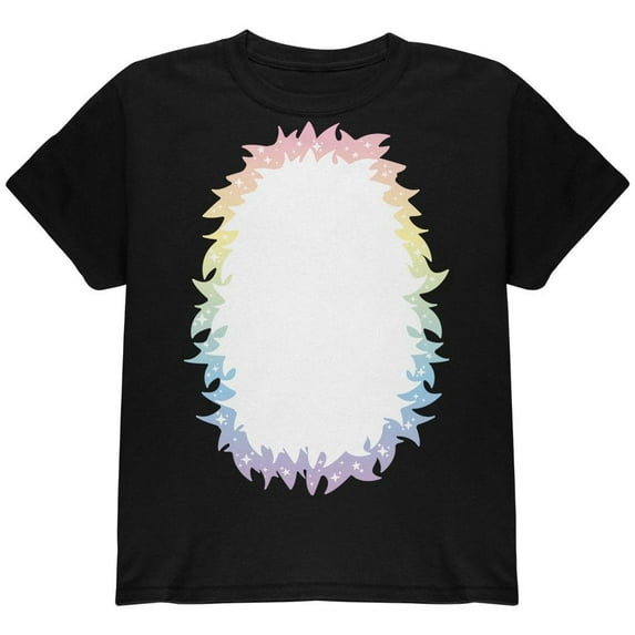 Halloween Unicorn Costume Rainbow Pony Youth T Shirt Black YXL