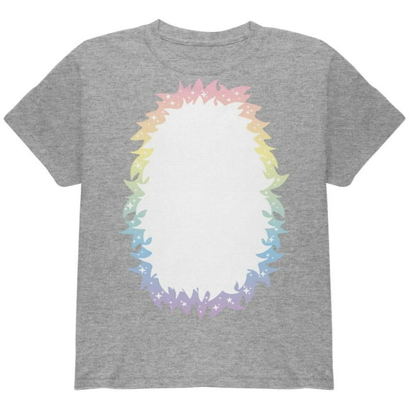 Halloween Unicorn Costume Rainbow Pony Youth T Shirt Heather YSM