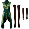 thumbnail image 1 of Halloween Uniform Green Elf Dress Suit for Adult Women, 1 of 7