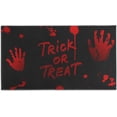 thumbnail image 1 of Halloween Unique Trick Or Treat Kitchen Rugs Outdoor Kitchen Mat Cushioned Scary Door Mat Funny Handprint Door Rugs Crystal Velvet 17" X 30", 1 of 6