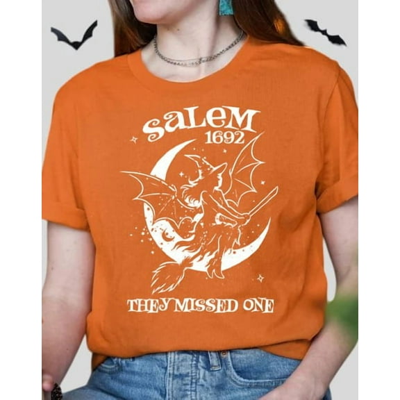 Halloween Unisex Salem 1692 Witch Moon Graphic Cotton Tee – Gift for Halloween