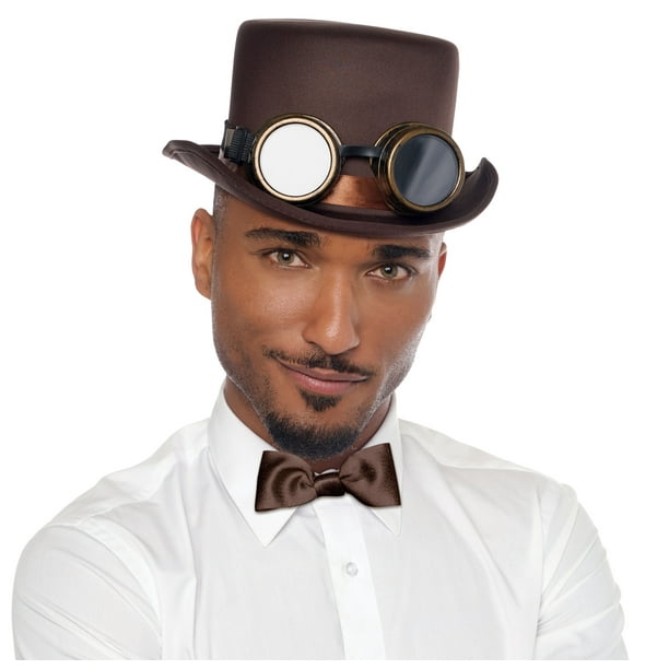 Halloween Unisex Steampunk Hat with Goggles Costume Accessory, by Way