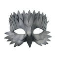 thumbnail image 1 of Halloween Upscale Half Face Leather Feathered Beak Mask - Half Face Beak Design, Cosplay Masquerade Costume Accessory for Adults Mardi Gras Day Party Supplies(Silver), 1 of 7