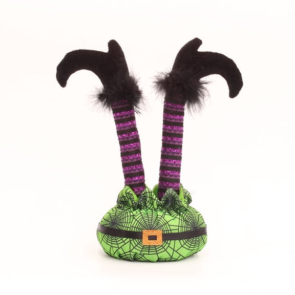 Halloween Upside-Down Legs Decoration, 13 Inch Hanging Spooky Wiggly Legs Prop for Party Porch Scene Layout
