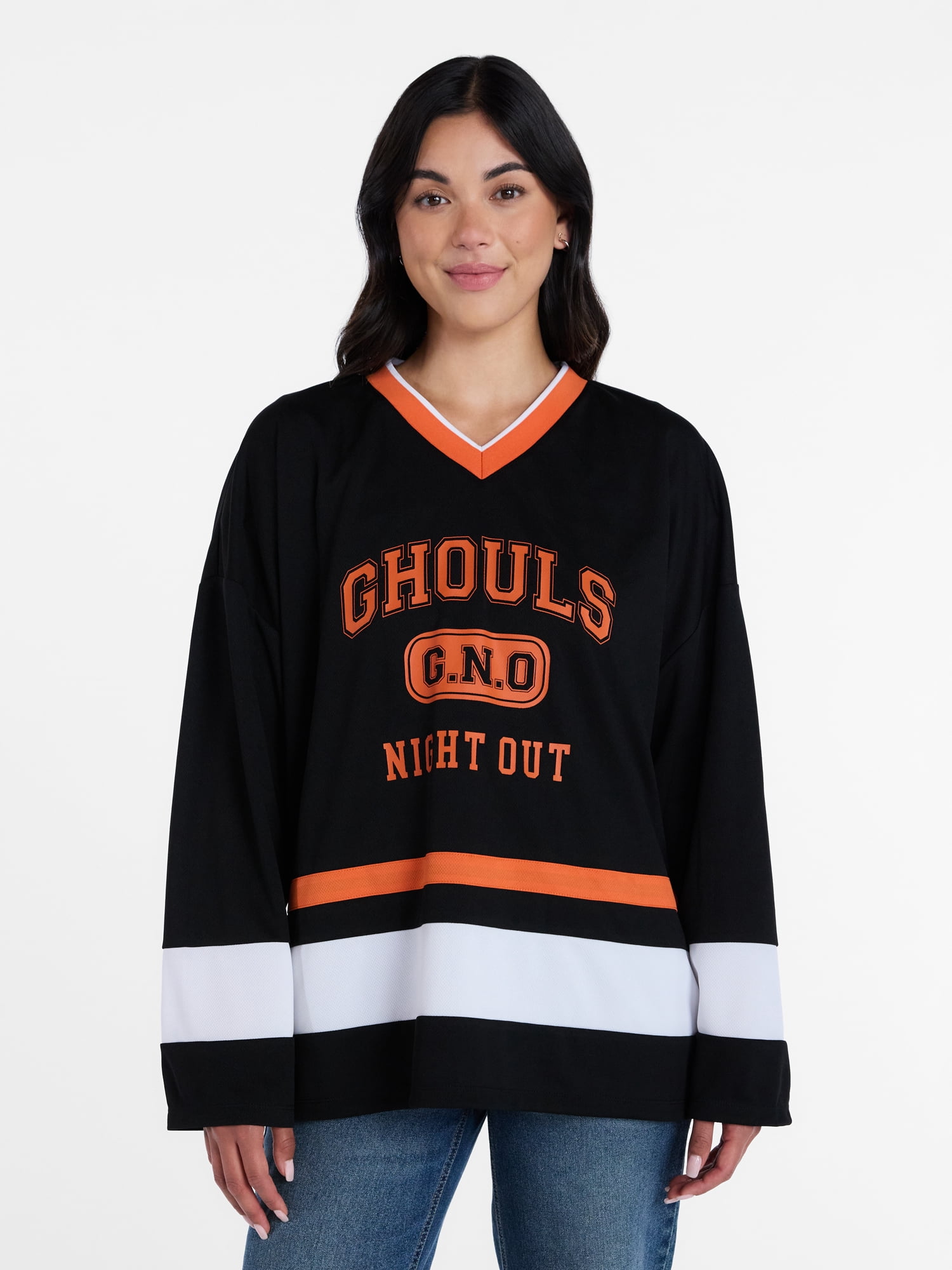 Halloween Women’s V Neck Jersey by Way To Celebrate, Sizes XS-4X