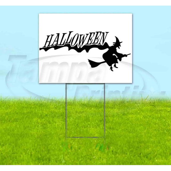Halloween V2 (18" x 24") Yard Sign, Includes Metal Step Stake