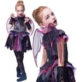 thumbnail image 1 of Halloween Vampire Bat Costume with Wings for Girls, Kids Gothic Darkness Fancy Dress Outfit 8-10, 1 of 7