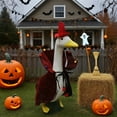 thumbnail image 1 of Halloween Vampire Cape Goose Costume - Fits 23 Inch Porch Geese, Red Cape for Lawn & Patio Decor, Spooky Outfit to Dress Up Porch Geese for Halloween Celebrations, Red, 1 of 6