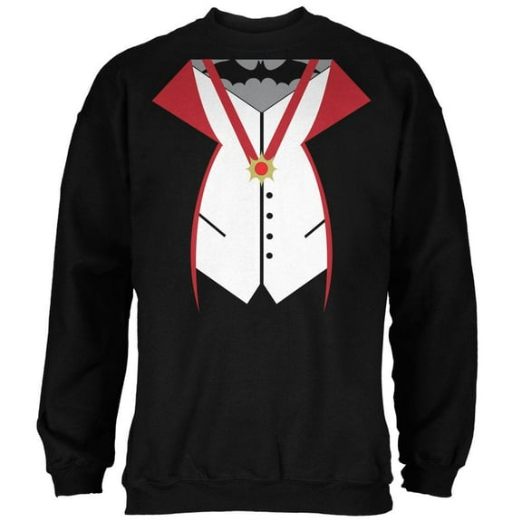 Halloween Vampire Costume Black Adult Sweatshirt - X-Large