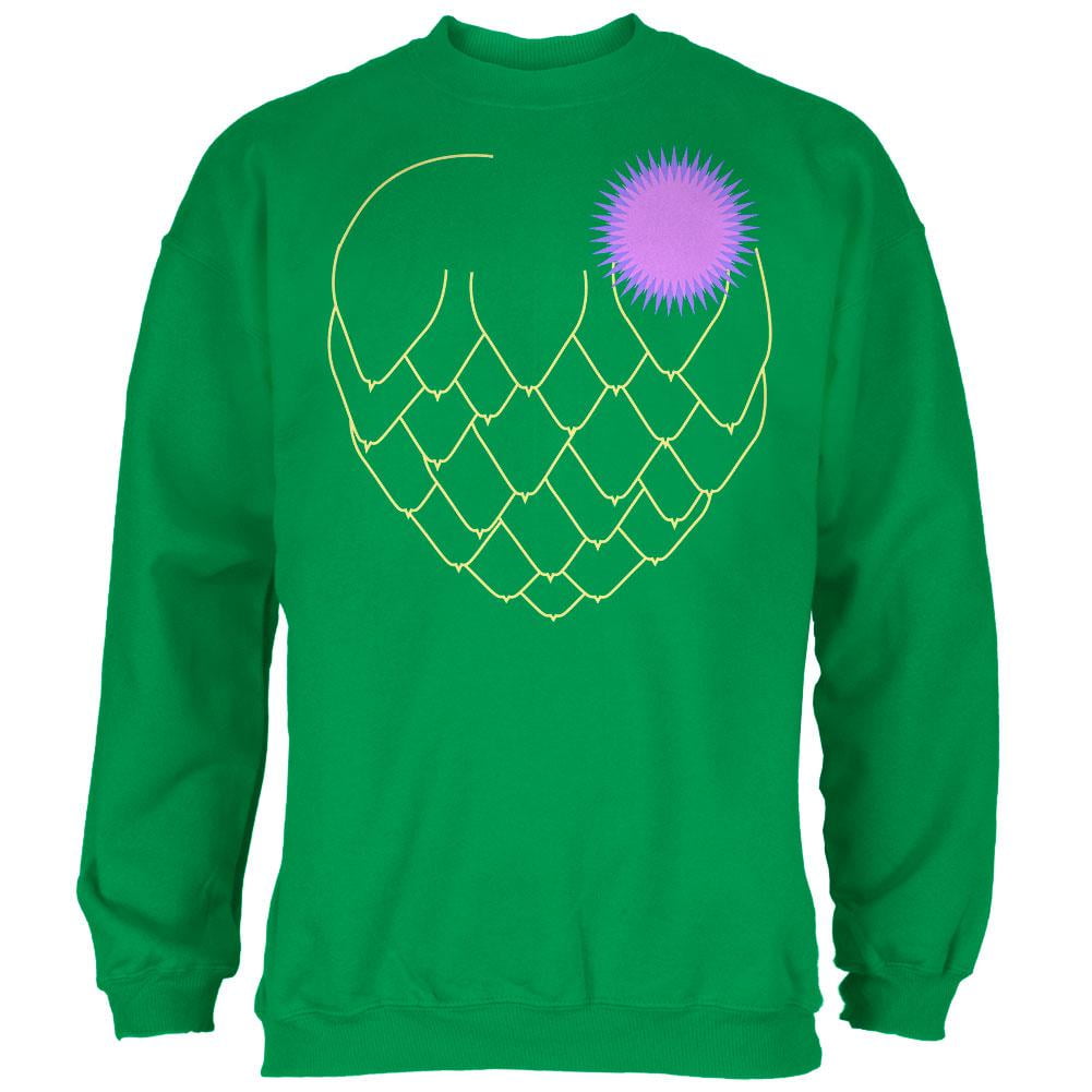 Halloween Vegetable Artichoke Costume Mens Sweatshirt Irish Green SM