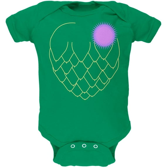 Halloween Vegetable Artichoke Costume Soft Baby One Piece Kelly Green 3 Month