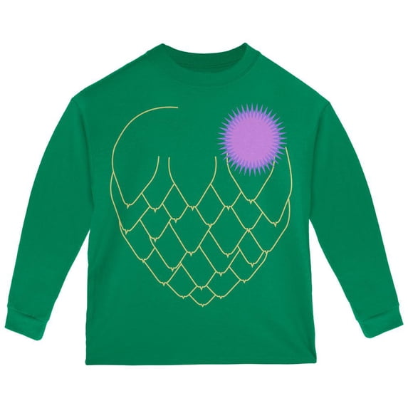 Halloween Vegetable Artichoke Costume Toddler Long Sleeve T Shirt Green 2T