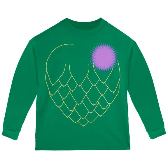 Halloween Vegetable Artichoke Costume Toddler Long Sleeve T Shirt Green 2T