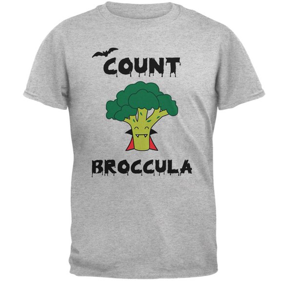 Halloween Vegetable Broccoli Count Broccula Dracula Funny Mens T Shirt Heather MD