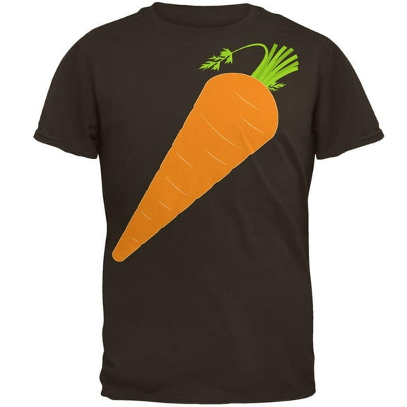 Halloween Vegetable Carrot Costume Mens T Shirt Brown SM