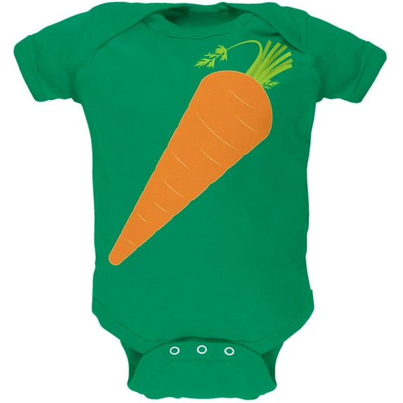 Halloween Vegetable Carrot Costume Soft Baby One Piece Kelly Green 12 Month
