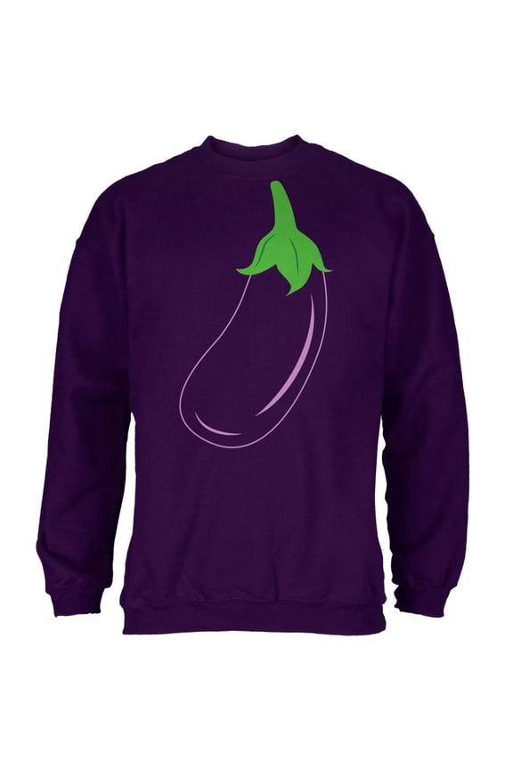 Halloween Vegetable Eggplant Costume Mens Sweatshirt Purple LG