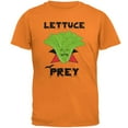 thumbnail image 1 of Halloween Vegetable Lettuce Let Us Prey Dracula Funny Mens T Shirt Mandarin Orange SM, 1 of 2