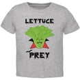 thumbnail image 1 of Halloween Vegetable Lettuce Let Us Prey Dracula Funny Youth T Shirt Heather YXL, 1 of 2