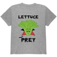 thumbnail image 1 of Halloween Vegetable Lettuce Let Us Prey Dracula Youth Long Sleeve T Shirt Storm Grey YSM, 1 of 2