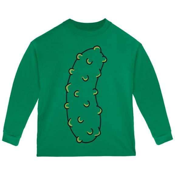 Halloween Vegetable Pickle Costume Toddler Long Sleeve T Shirt Green 3T
