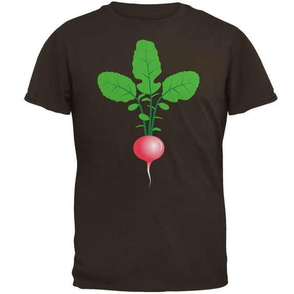Halloween Vegetable Radish Costume Mens T Shirt Brown LG