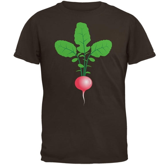 Halloween Vegetable Radish Costume Mens T Shirt Brown SM