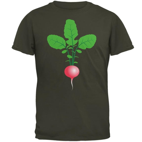 Halloween Vegetable Radish Costume Mens T Shirt Olive SM
