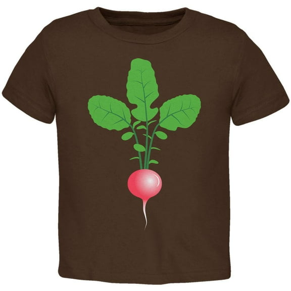 Halloween Vegetable Radish Costume Toddler T Shirt Brown 2T