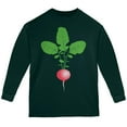 thumbnail image 1 of Halloween Vegetable Radish Costume Youth Long Sleeve T Shirt Forest Green YMD, 1 of 2