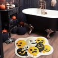 thumbnail image 1 of Halloween Velvet Doormat Non-Slip Water Absorbent Entry Rug for Bathroom Kitchen Front Door Decor Spooky Alien Design 23.6x15.7 Inch Orange Black Red, 1 of 6