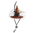 thumbnail image 1 of Halloween Velvet Pet Witch Wizard Hat, PP Cotton Stereo Adjustable Strap Cap with Star Bell Decor, Lightweight Cosplay Accessory for Cats Rabbits Small Puppy Dogs Masquerade Party Photo Supplies, 1 of 3