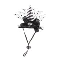 thumbnail image 1 of Halloween Velvet Pet Witch Wizard Hat, PP Cotton Stereo Adjustable Strap Cap with Star Bell Decor, Lightweight Cosplay Accessory for Cats Rabbits Small Puppy Dogs Masquerade Party Photo Supplies, 1 of 3