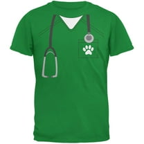 Halloween Vet Veterinarian Scrubs Costume Irish Green Youth T-Shirt - Youth Small