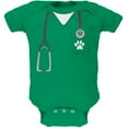 thumbnail image 1 of Halloween Vet Veterinarian Scrubs Costume Kelly Green Soft Baby One Piece - 9-12 months, 1 of 1