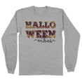 thumbnail image 1 of Halloween Vibes Long Sleeve Shirt Unisex X-Large Grey, 1 of 5