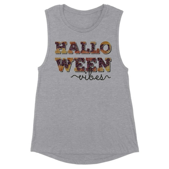 Halloween Vibes Women's Muscle Tank Small Heather Grey