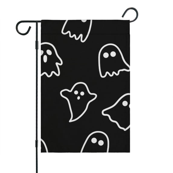 Halloween Vintage Double-Sided Yard Flag with Witch and Full Moon Artwork Outdoor Decoration 12.5x18 inches Garden Flag Halloween Holiday Gift