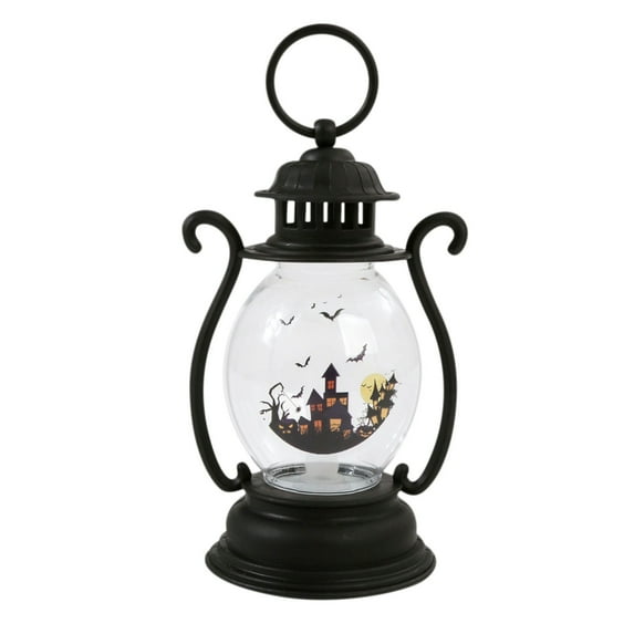 Halloween Vintage Lantern Flickering Flame Rechargeable LED Retro Camping Lights Remote Control Battery Powered Outdoor Lamp Hanging Lanterns For Desk,Nightstand And Living Room Wall