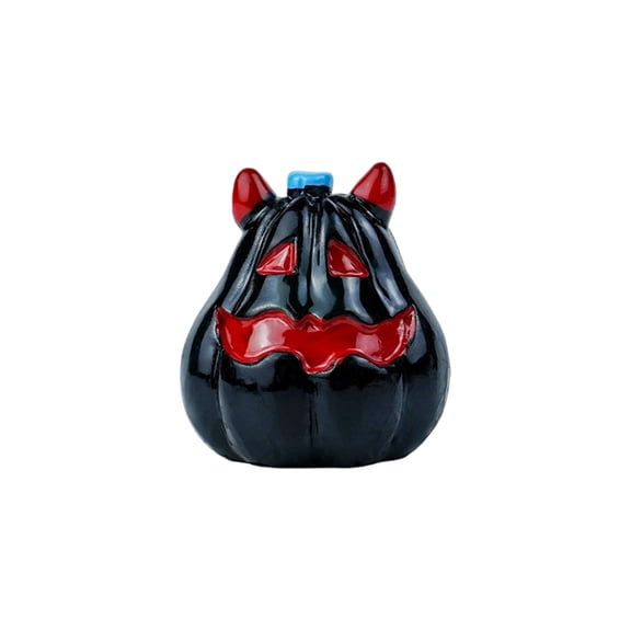 Halloween Vintage Mini Cute Ghost Figurine Decorations, 1 Inch Plastic Zero Assembly, Halloween Fall Theme Indoor Use Non Scary Cute Design Tall Fade Resistant - Black