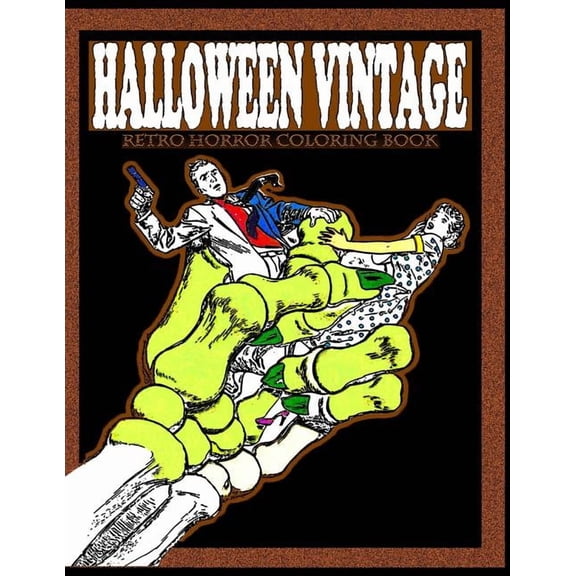 Halloween Vintage: Retro Horror Coloring Book, (Paperback)