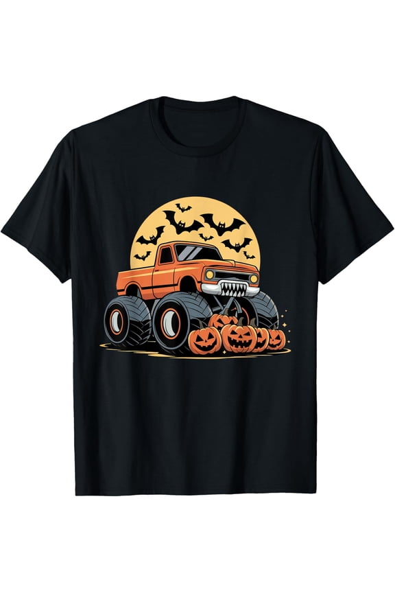 Halloween Vintage Truck Pumpkins Scary Funny Gifts For Men Woman T-shirt