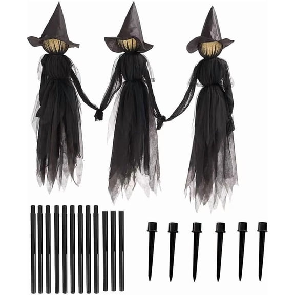 Halloween Voice Control Induction Luminous People Holding Hands Witch