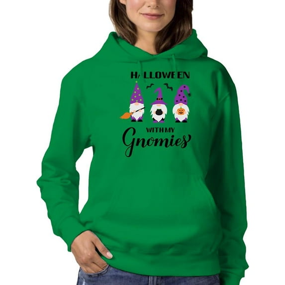 Halloween W My Gnomies Hoodie Women -Image by Shutterstock, Female 5X-Large