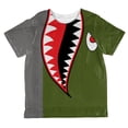 thumbnail image 1 of Halloween WWII Flying Tiger Fighter Shark Nose Art All Over Toddler T Shirt Multi 6T, 1 of 2